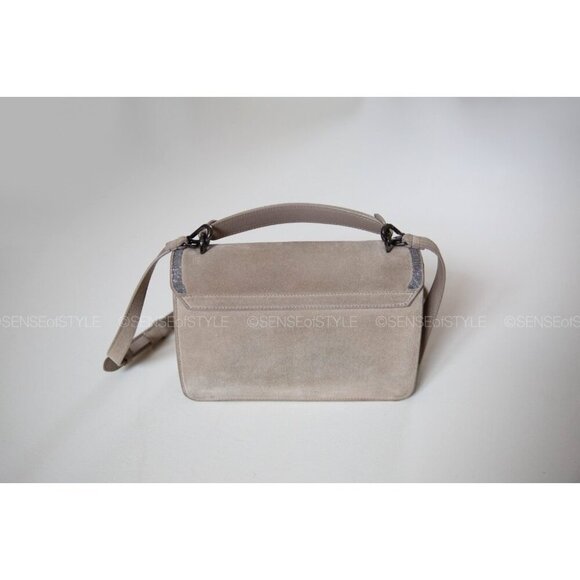 Brunello Cucinelli Large Monili Suede Top-Handle and Shoulder Bag - Picture 3 of 13